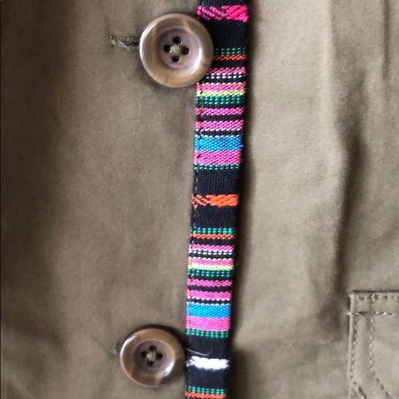 {Chelsea & Violet} -Size M- Green Army Jacket - Picture 4 of 5